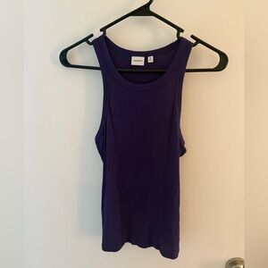 Aritzia Sunday Best Purple Ribbed Tank Top Size M